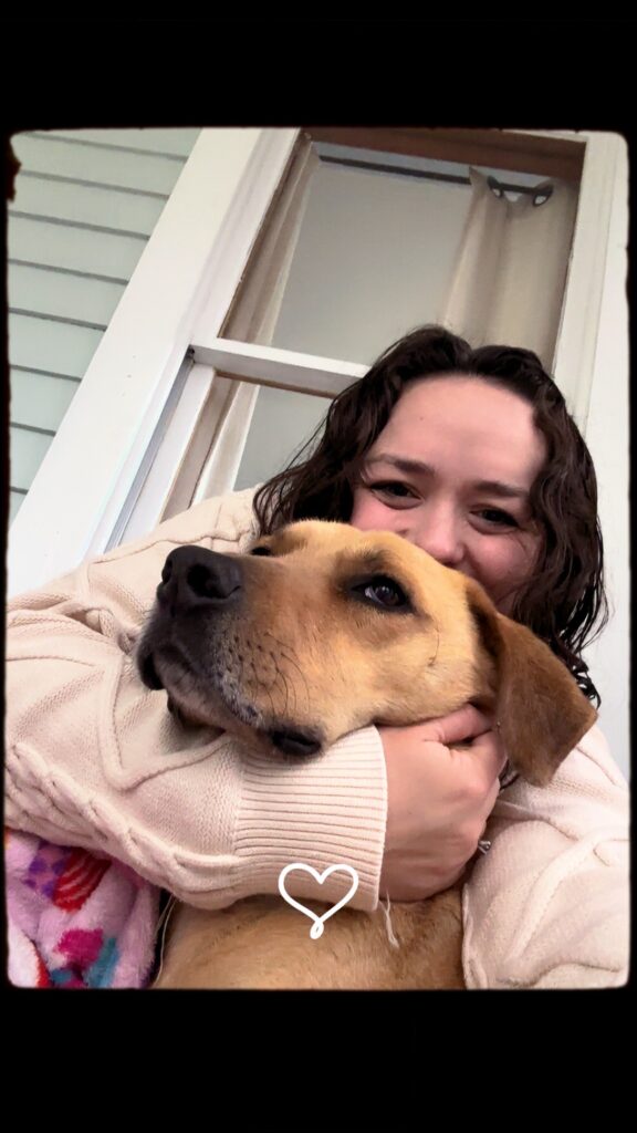 Early literacy librarian, Kirsten and her dog, Andy.