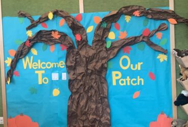 An image of the fall display "Welcome to Our Patch".